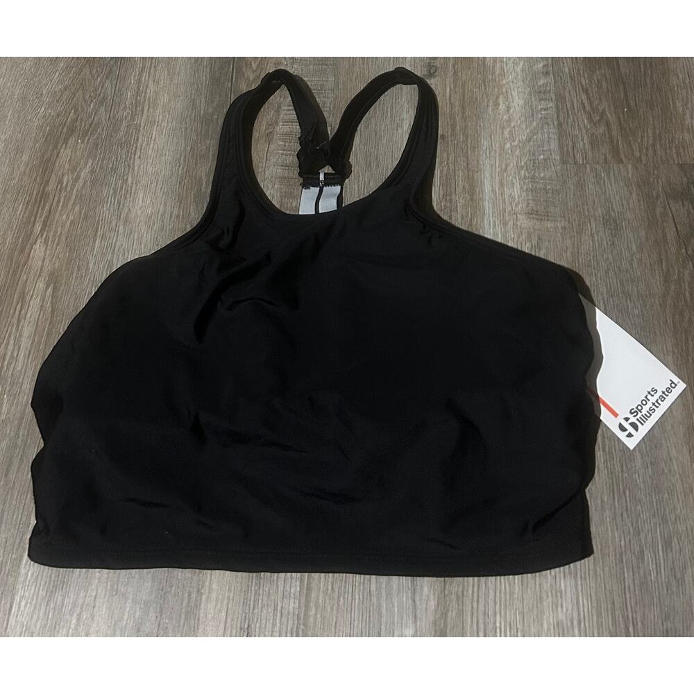 Sports Illustrated Women Black Racerback Sports Bra size L
